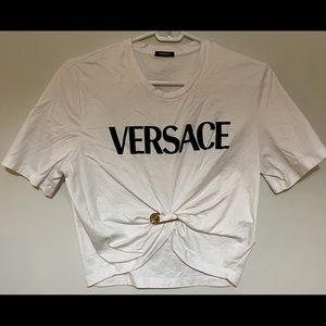 Authentic Versace Smiley Pin Crop